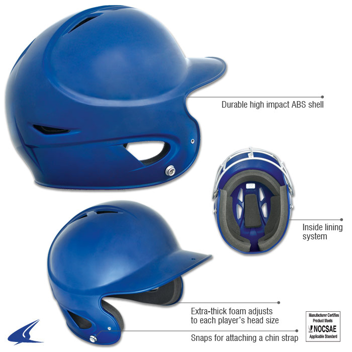 CHAMPRO Gem Gloss Performance Batting Helmet Helmet 7 7 1 2 Adult Royal 7-7 1/2 Champro Sports H4G 