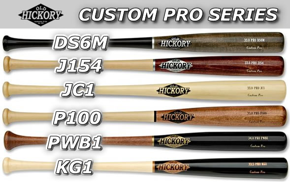 Model AJ25, AJ3, AR13, GB2, J154, JC1, R58 Old Hickory Custom Pro Baseball Bat 
