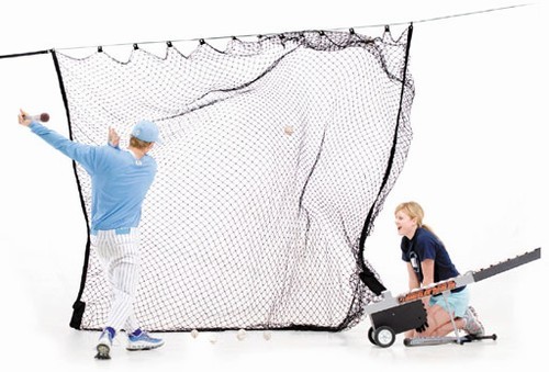 Zip Net Indoor Sports, Garage Door Baseball Net