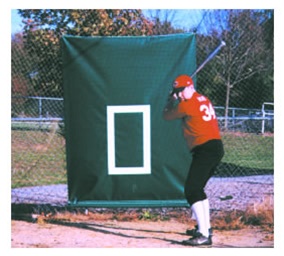 4'x6' Vinyl Backstop with Strike Zone and Catcher Image for Baseball/Softball 